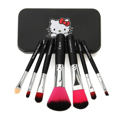 Mini Hello Kitty Makeup Brush Kit (7Pcs)